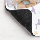 Custom Photo Poodle Lavender Mouse Pad for Dog Mom マウスパッド (コーナー)