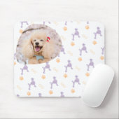 Custom Photo Poodle Lavender Mouse Pad for Dog Mom マウスパッド (マウス)
