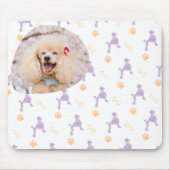Custom Photo Poodle Lavender Mouse Pad for Dog Mom マウスパッド (正面)