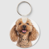 Custom Photo Poodle Personalized Dog Lover キーホルダー (正面)