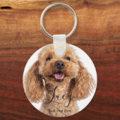 Custom Photo Poodle Personalized Dog Lover キーホルダー (正面)