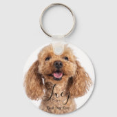 Custom Photo Poodle Personalized Dog Lover キーホルダー (裏面)