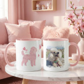 Custom Photo Poodle Valentine Mug with Name マグカップ