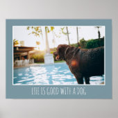 Custom Photo Poster With Text Modern Family Pet ポスター (正面)