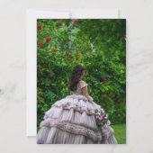 Custom Photo Red Royal Quinceañera Invitation 招待状 (裏面)