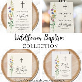Custom Photo Religious Baptism Wildflower セラミックオーナメント
