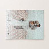 Custom Photo Remember This Moment Newlyweds ジグソーパズル (横)