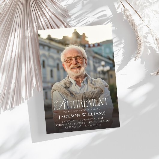 Custom Photo Retirement Party 招待状