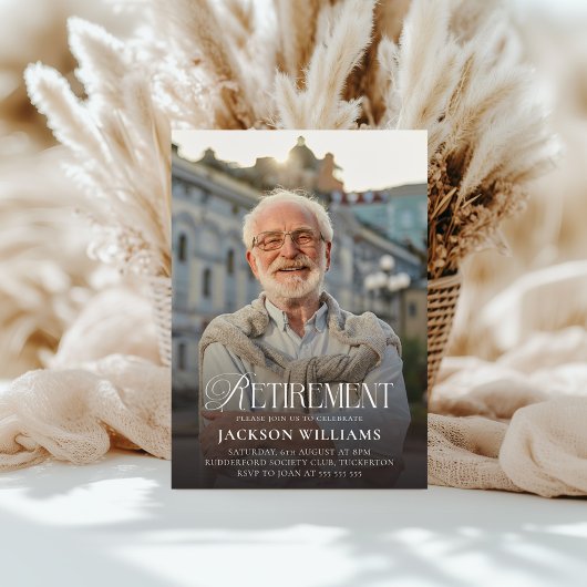 Custom Photo Retirement Party 招待状