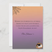Custom Photo Retro Happy Halloween Holiday Card カード (裏面)