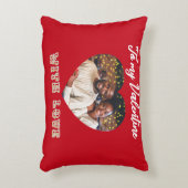 Custom Photo Romantic Heart Red Valentine’s Day アクセントクッション (正面(垂直))