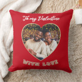 Custom Photo Romantic Heart Red Valentine’s Day クッション (ブランケット)