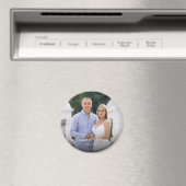 Custom Photo Romantic Keepsake with Names & Date マグネット (インサイチュ (食洗機))