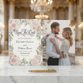 Custom Photo Rustic Romantic セーブザデート