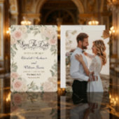 Custom Photo Rustic Romantic セーブザデート