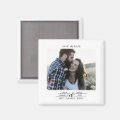Custom Photo Save the Date Wedding magnet マグネット (正面/裏面)