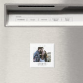 Custom Photo Save the Date Wedding magnet マグネット (インサイチュ (食洗機))