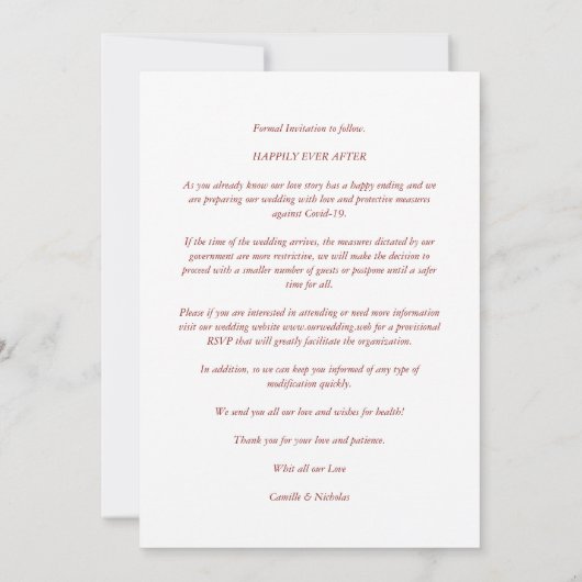 Custom Photo Script Cut Paper Effect Wedding (裏面)