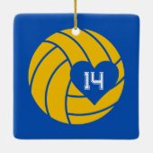 Custom Photo Senior Year Volleyball  セラミックオーナメント (裏面)