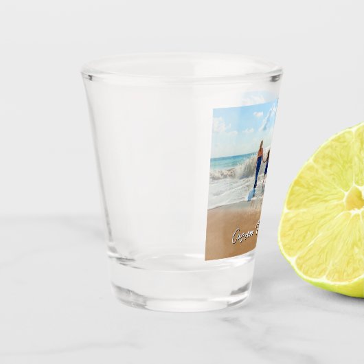Custom Photo Shot Glass with Text Personalized ショットグラス (左)