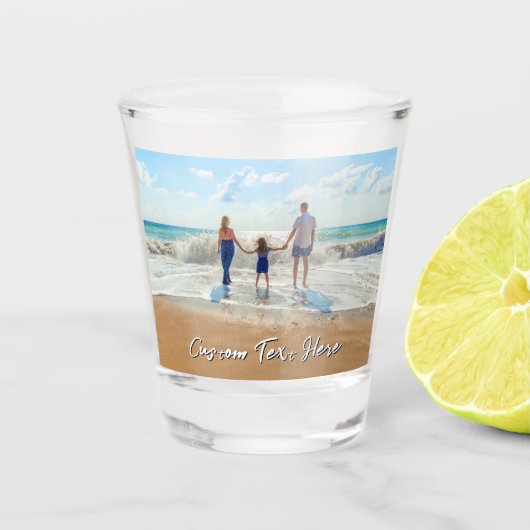 Custom Photo Shot Glass with Text Personalized ショットグラス (正面)