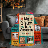 Custom Photo Sister Blanket Personalizable フリースブランケット