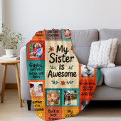 Custom Photo Sister Blanket Personalizable フリースブランケット