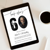Custom Photo Sixty Birthday Invitation For Adults 招待状