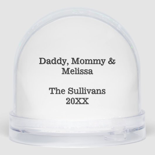 Custom Photo Snow Globe  (裏面)