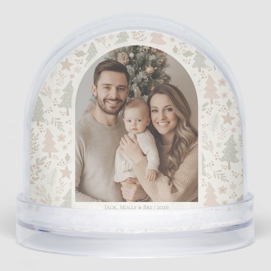 Custom Photo Snow Globe – Holiday Keepsake (正面)