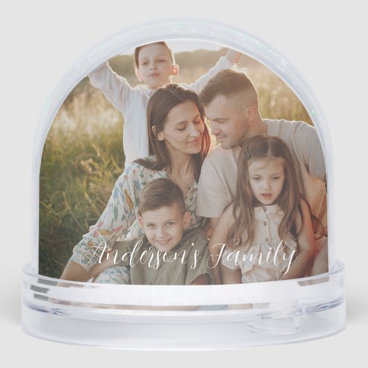 Custom Photo Snow Globe Personalized Christmas  (裏面)
