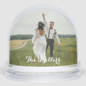 Custom Photo Snow Globe – Personalized Family Gift (正面)