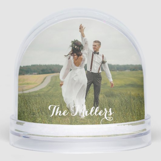 Custom Photo Snow Globe – Personalized Family Gift (正面)