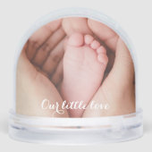 Custom Photo Snow Globe – Personalized Family Gift (裏面)
