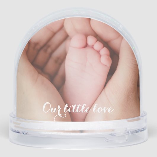 Custom Photo Snow Globe – Personalized Family Gift (裏面)