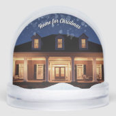 Custom Photo Snow Globe with House Keepsake Gift (正面)