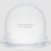 Custom Photo Snow Globe with House Keepsake Gift (裏面)