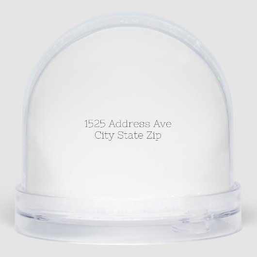 Custom Photo Snow Globe with House Keepsake Gift (裏面)