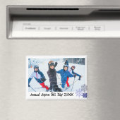Custom Photo Snowflake Rectangle Travel マグネット (インサイチュ (食洗機))