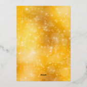 Custom Photo Snowflakes Merry Christmas 箔シーズンカード (裏面)