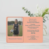 Custom Photo Soccer Testimonial Match Invitation シーズンカード (スタンド正面)