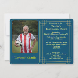 Custom Photo Soccer Testimonial Party Invitation シーズンカード