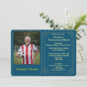Custom Photo Soccer Testimonial Party Invitation シーズンカード (スタンド正面)