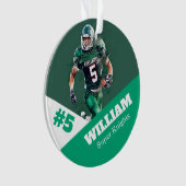 Custom photo sports button / pin football オーナメント (正面)