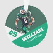Custom photo sports button / pin football オーナメント (正面)