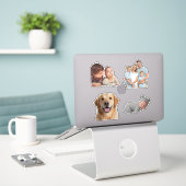 Custom Photo Stickers – Personalized Picture シール (デスク上のノートパソコン)