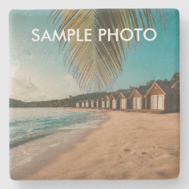Custom Photo Stone Coaster – Beach ストーンコースター
