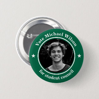 Custom Photo Student Union Election Dark Green 缶バッジ