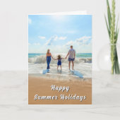 Custom Photo Summer Card Personalized Your Photos カード (正面)