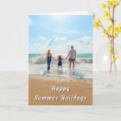 Custom Photo Summer Card Personalized Your Photos カード (黄色い花)